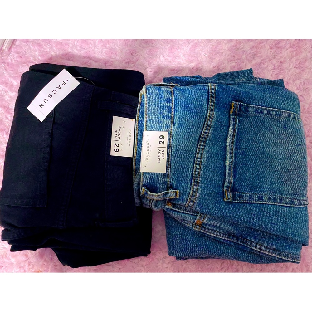 PacSun High Waisted Baggy Jeans Set !!